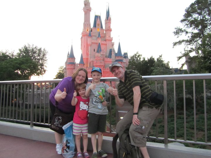 Our very first picture in front of the castle in 2011