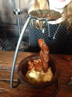 Kids sausage and mash at Smugglers Cove