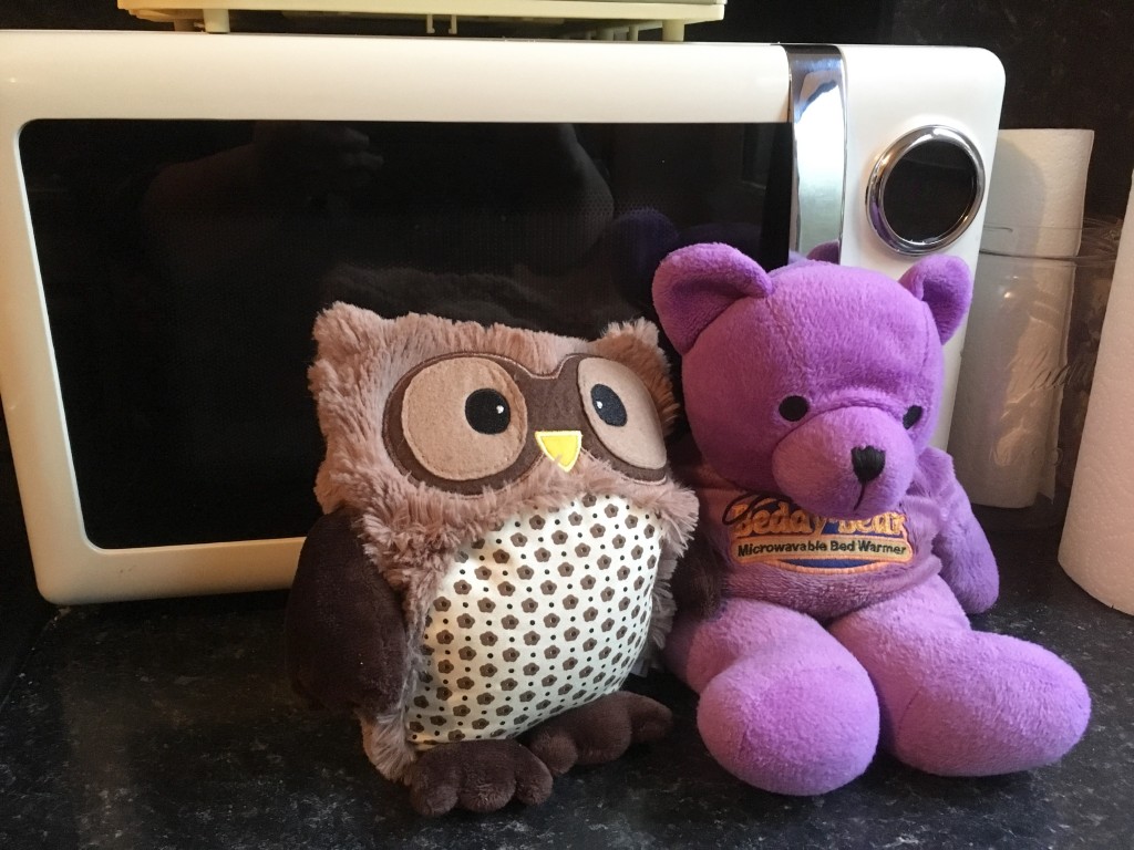 Microwave owl and beddy bear