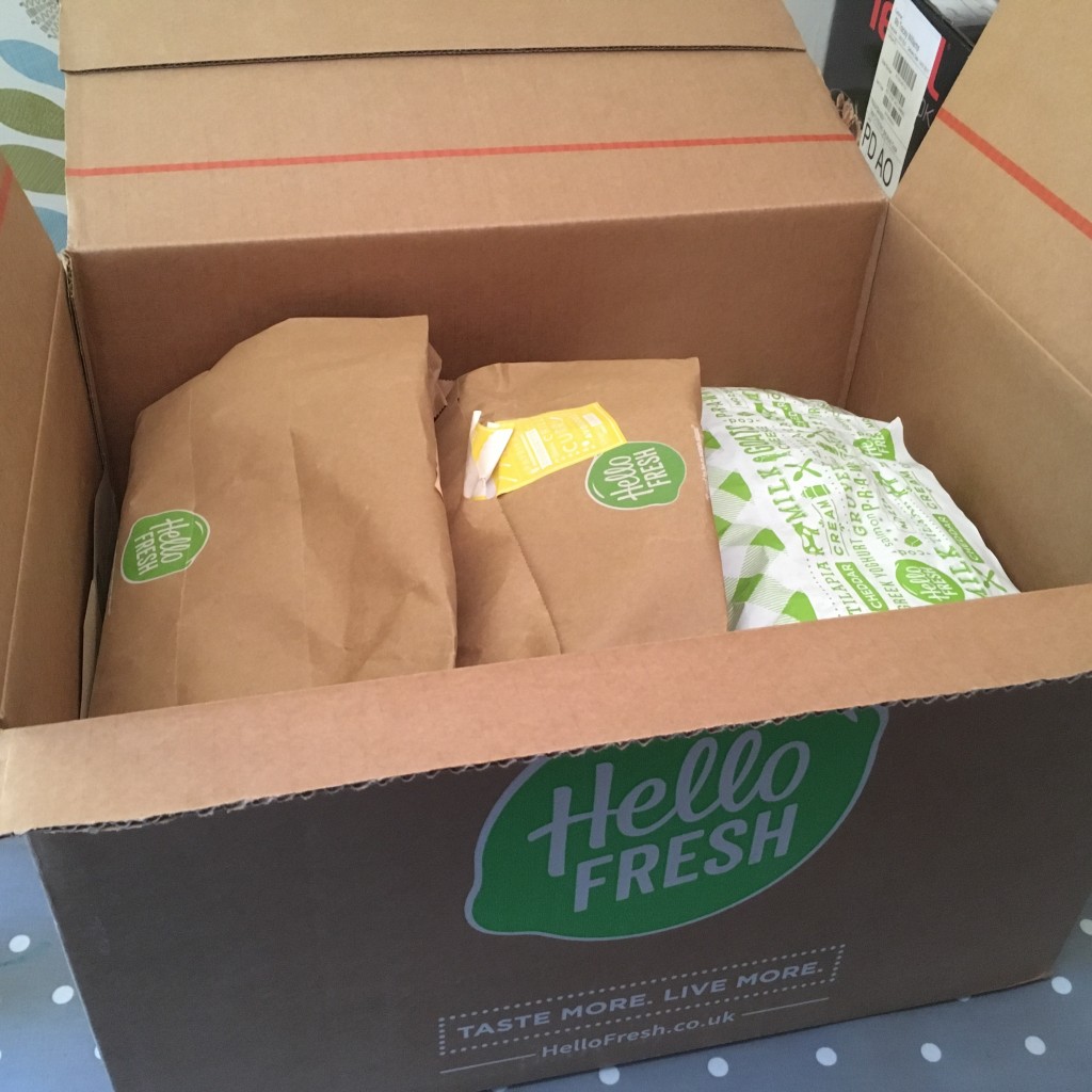 Opening a Hello Fresh Box