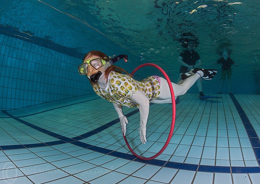 Daughter snorkelling