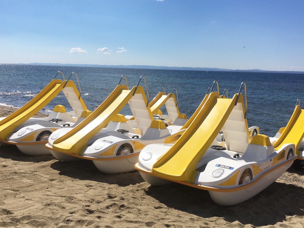 Pedalos on the beach