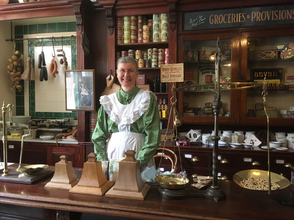 Victorian lady in a shop