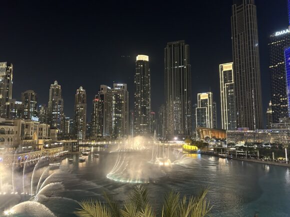 The view from Joes Cafe - Dubai Fountains 